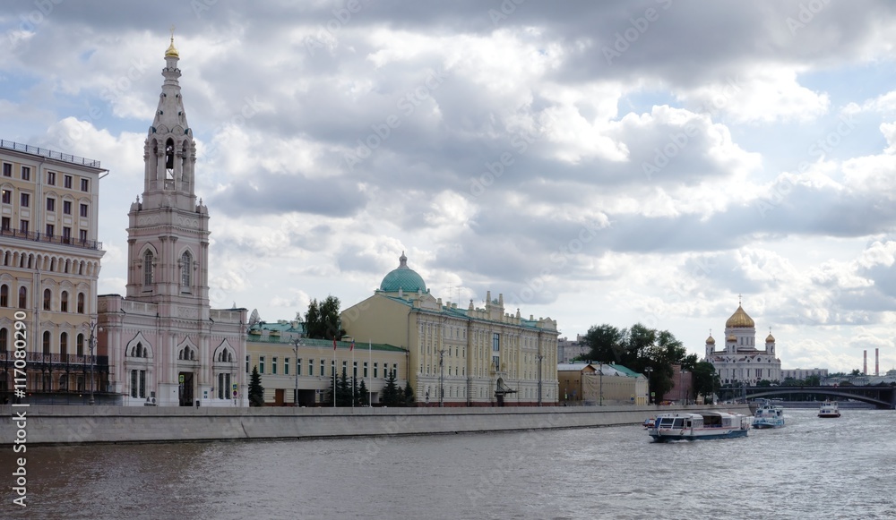 Naklejka premium View of Moscow river