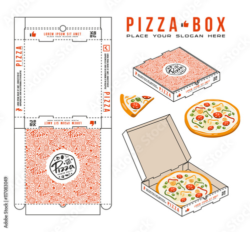 Stock vector design of boxes for pizza