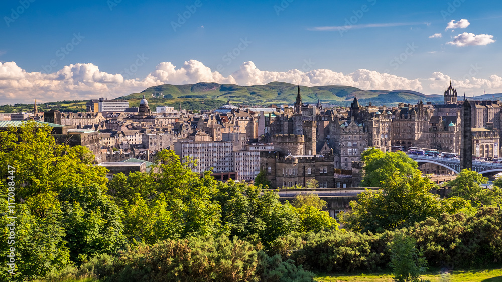 Edinburgh city from Calton Hill.
