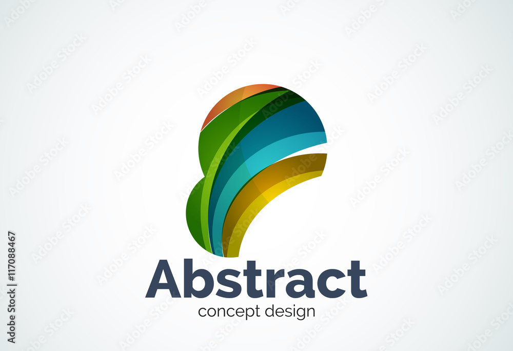 Abstract bubble logo template, thinking cloud concept or inflating Abstract bubble logo template, thinking cloud concept or inflating