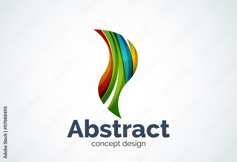 Abstract wave logo template, smooth motion concept Abstract wave logo template, smooth motion concept