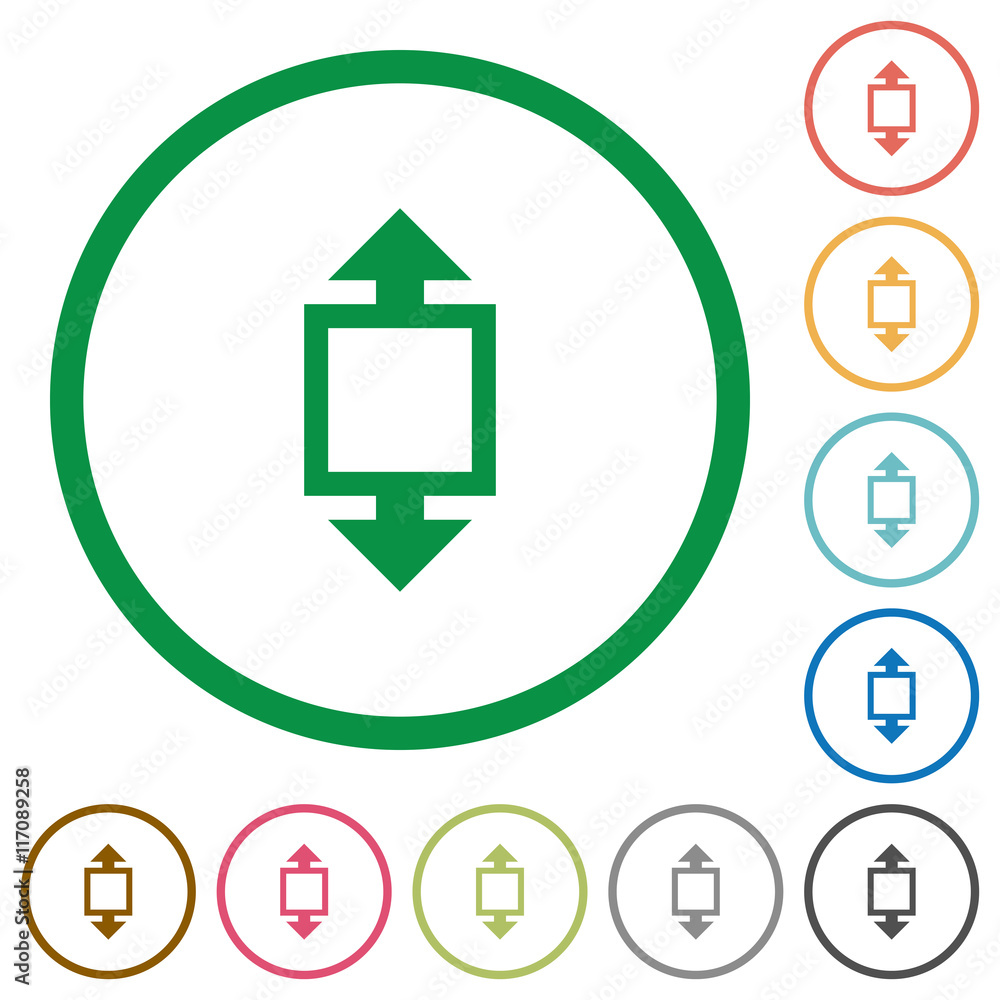 Height tool outlined flat icons Height tool outlined flat icons