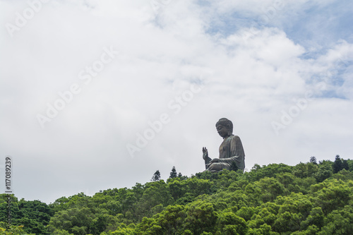 The Tian Tan Buddha on the mountain in Ngong Ping, Hong Kong