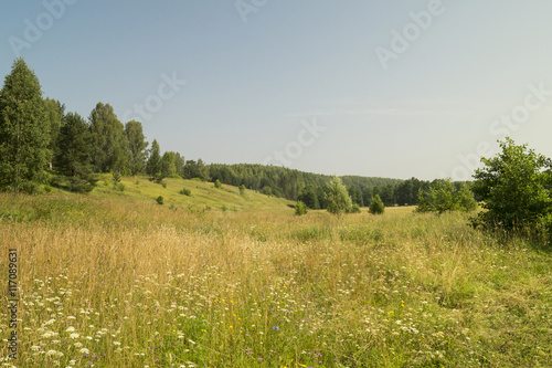 Year landscape in rural terrain