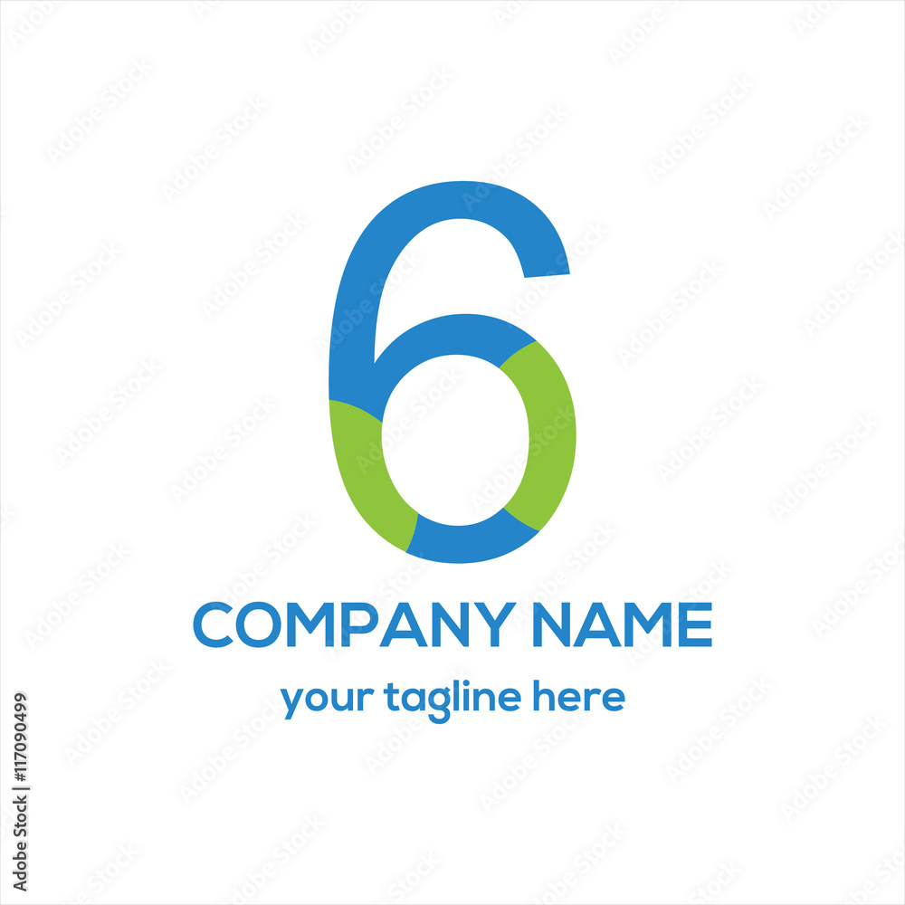 Number 6 Logo Vector Number 6 Logo Vector