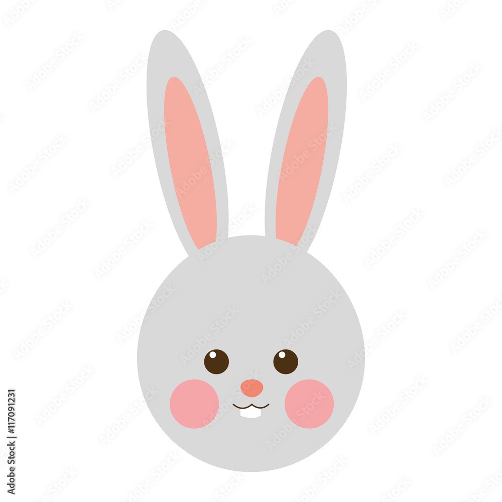 Obraz premium flat design rabbit cartoon icon vector illustration