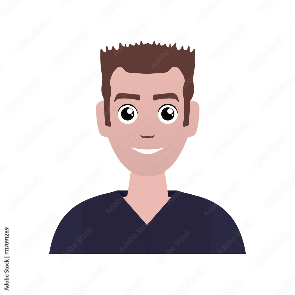 Male avatar concept represented by man icon. Isolated and flat illustration Male avatar concept represented by man icon. Isolated and flat illustration