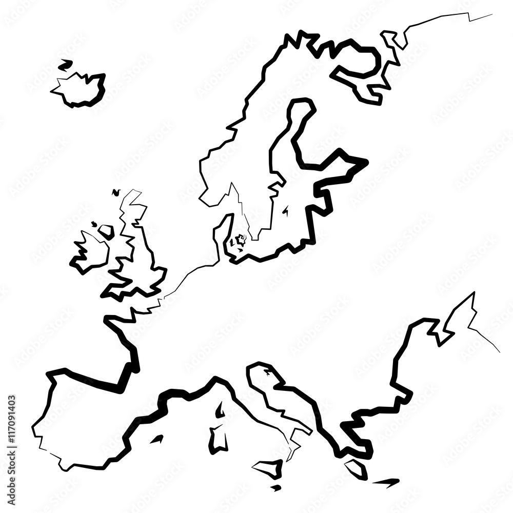 Mapa Europy Stock Vector | Adobe Stock