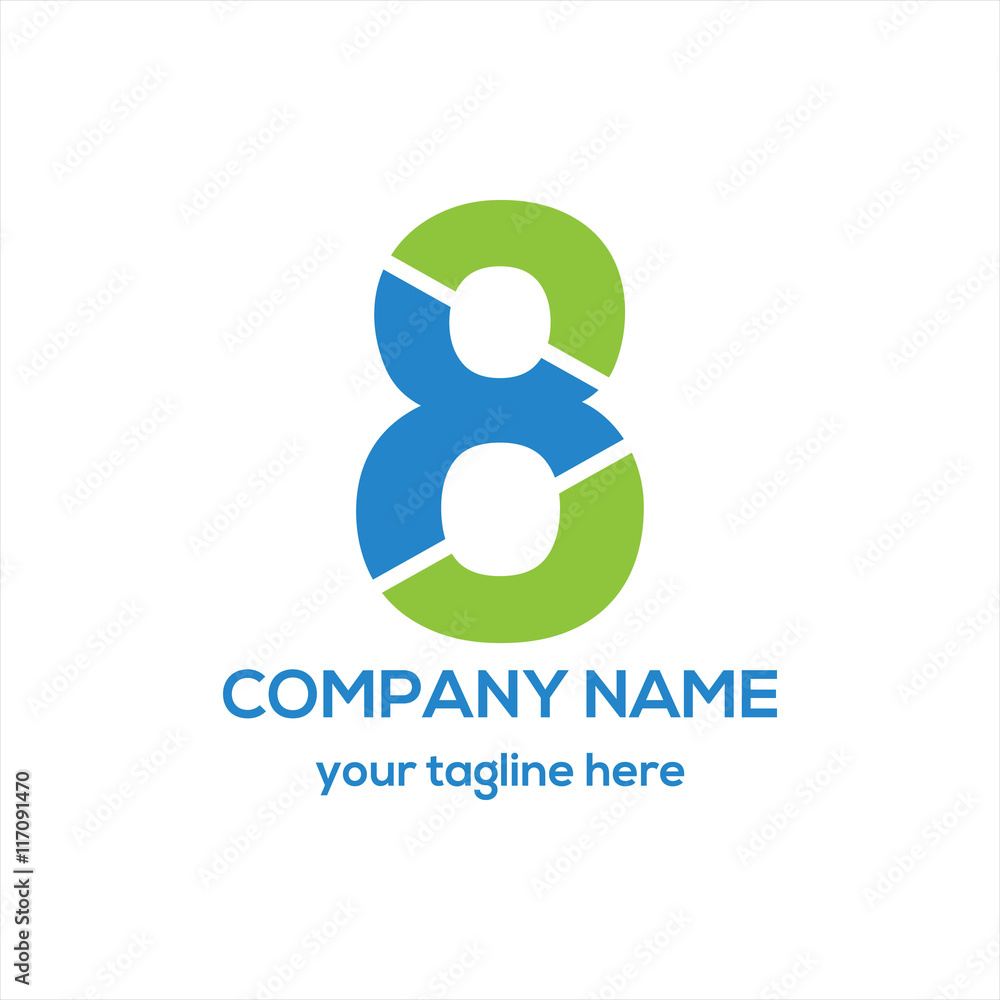 Number 8 Logo Vector Number 8 Logo Vector