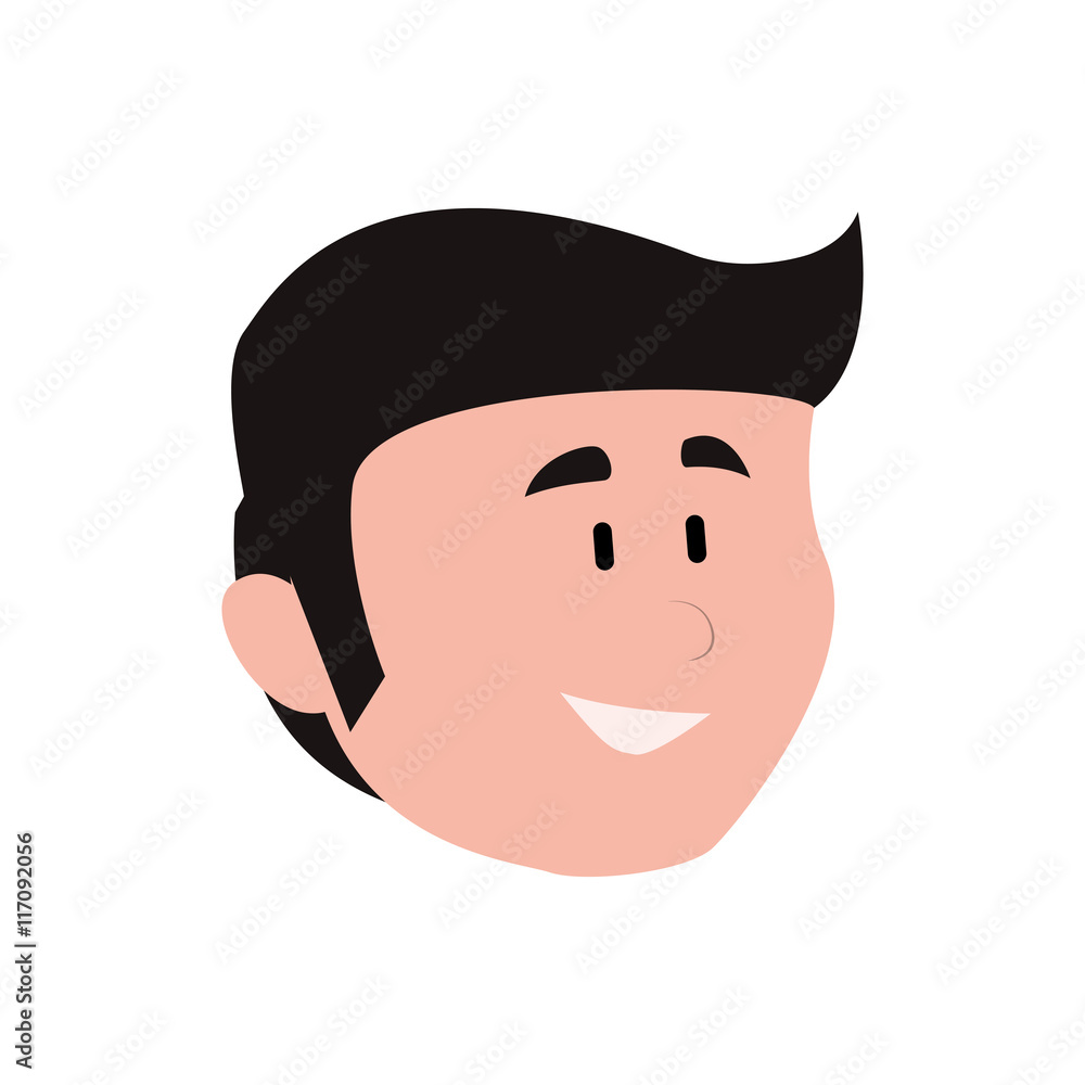 Male avatar concept represented by man head icon. Isolated and flat illustration Male avatar concept represented by man head icon. Isolated and flat illustration