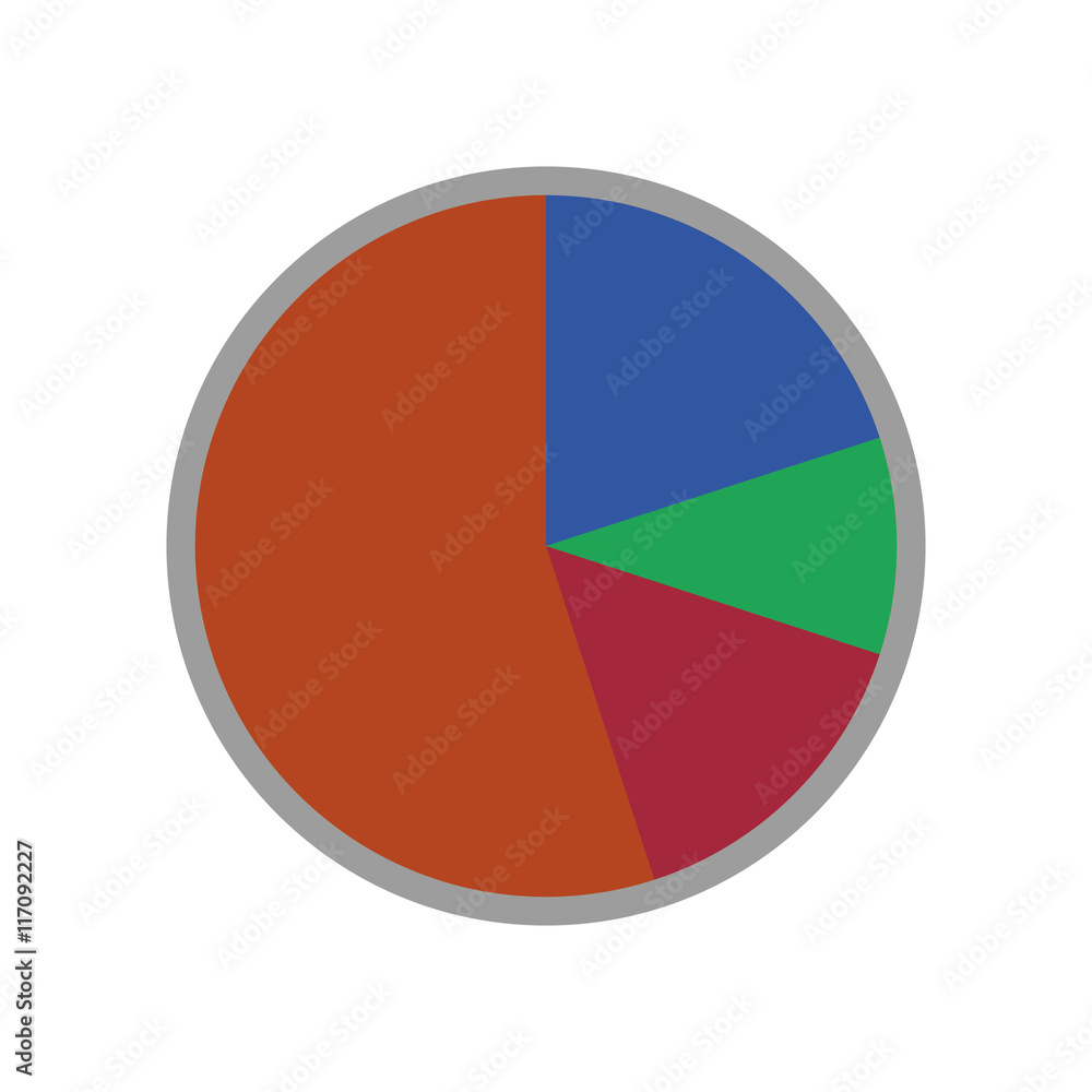 Fototapeta premium Infographic concept represented by data cake icon. Isolated and flat illustration