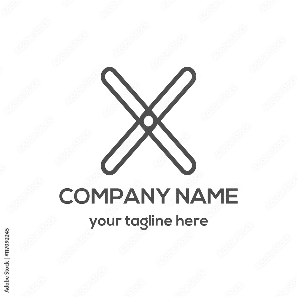 Letter X Typography Logo Vector Letter X Typography Logo Vector
