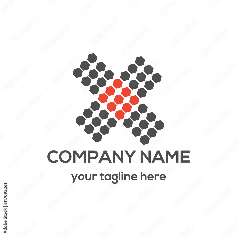 Letter X Typography Logo Vector
