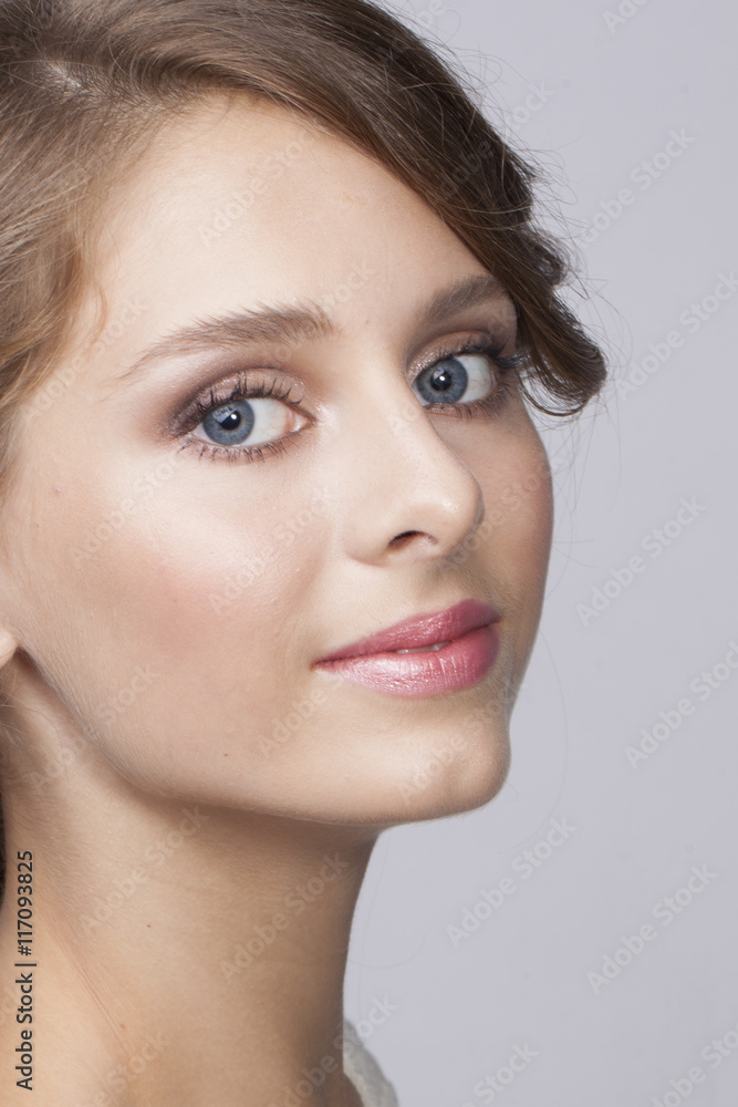 pretty girl with blue eyes portrait pretty girl with blue eyes portrait