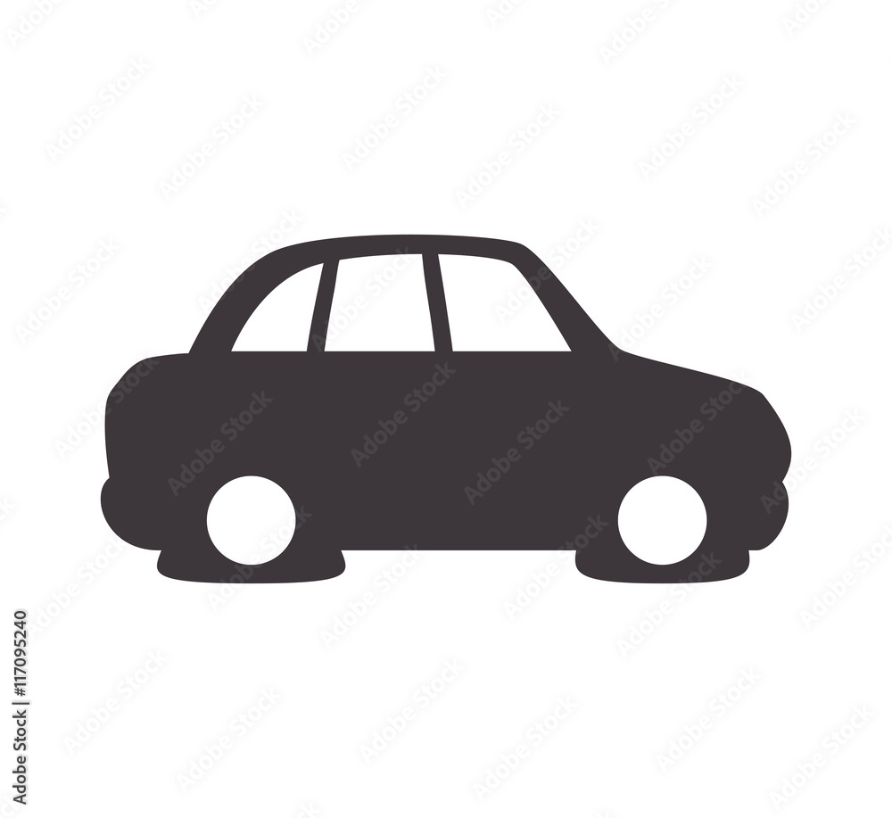 Insurance and Protection concept represented by car accident icon. Isolated and flat illustration