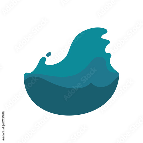 Natural Disaster concept represented by flood icon. Isolated and flat illustration