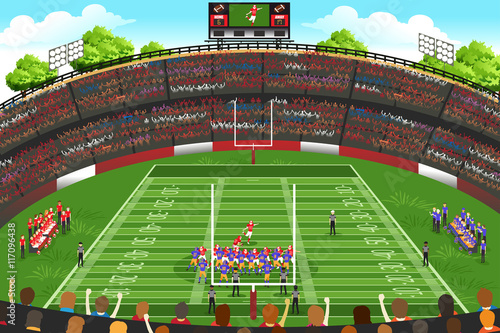 American Football Stadium Scene