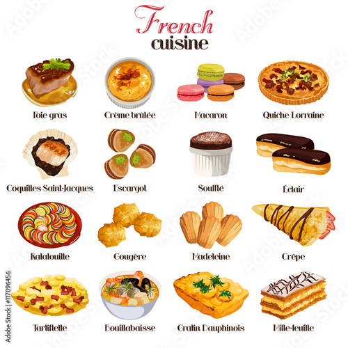 French Cuisine Icons