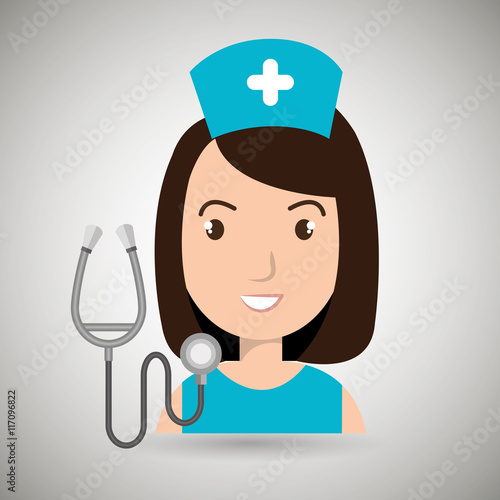 nurse medical stethoscope woman