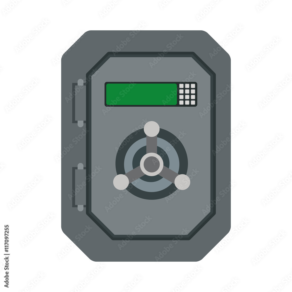 Money and Financial item concept represented by strongbox icon. Isolated and flat illustration Money and Financial item concept represented by strongbox icon. Isolated and flat illustration