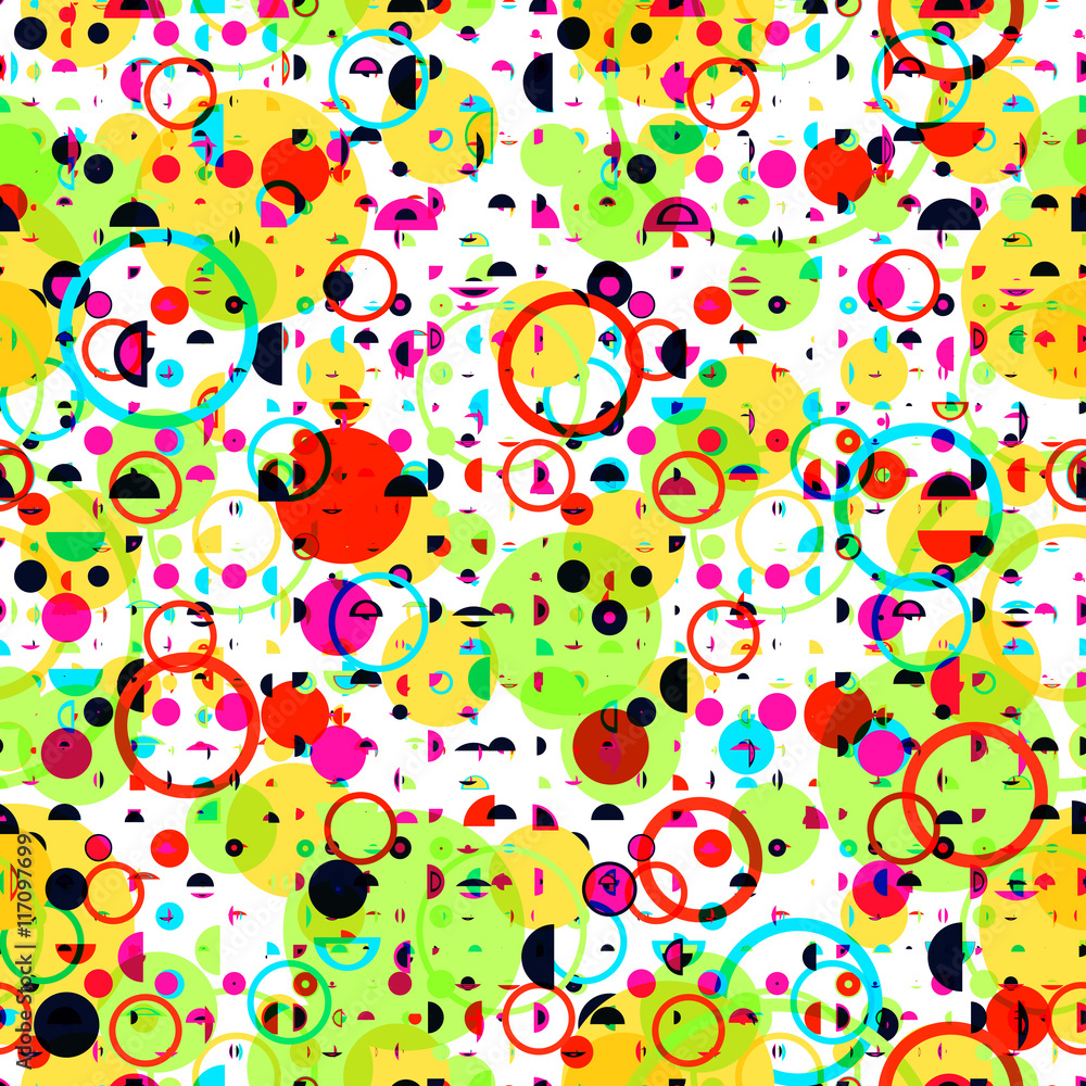 Abstract colorful circles seamless pattern Abstract colorful circles seamless pattern