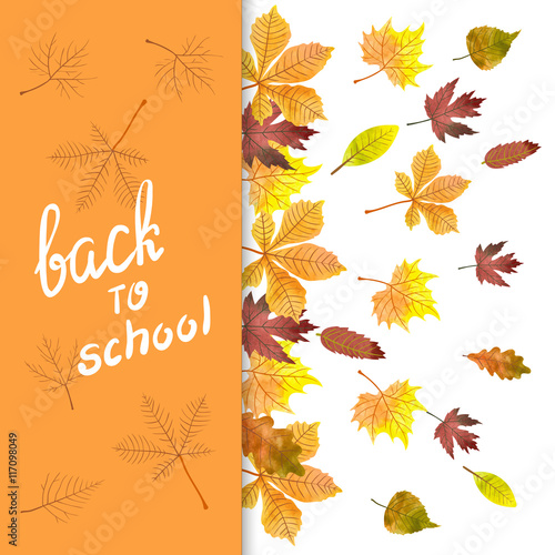 Autumn vector background wi...