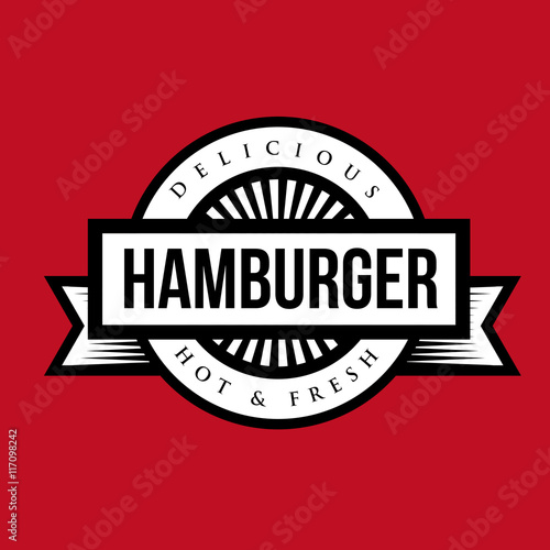Hamburger vintage stamp vector