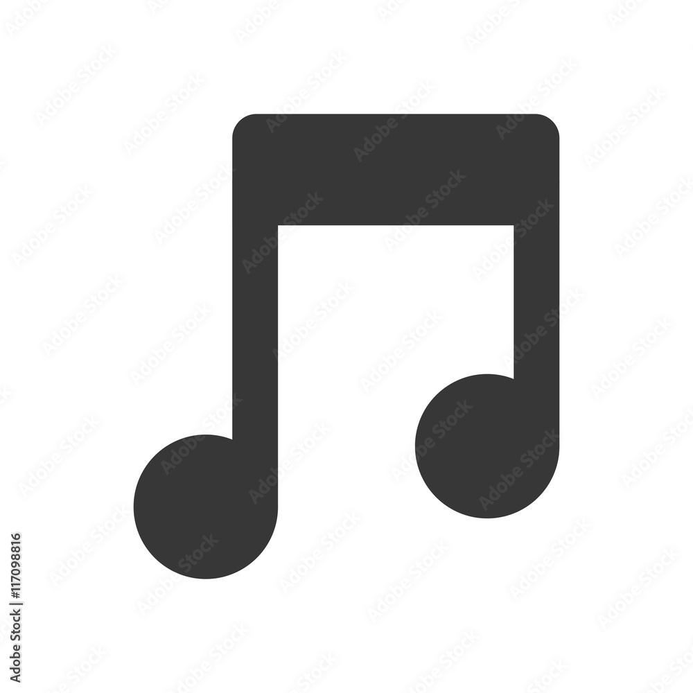 Music and Sound concept represented by Music note icon. Isolated and flat illustration Music and Sound concept represented by Music note icon. Isolated and flat illustration