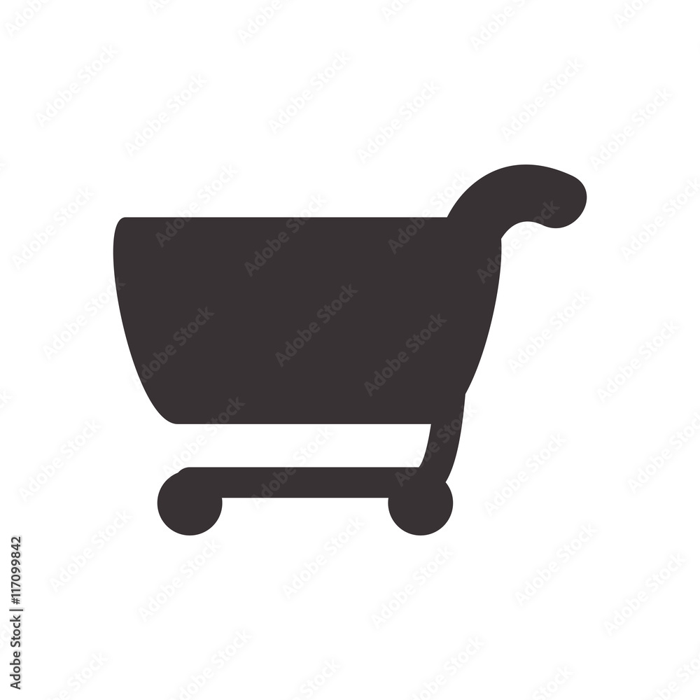 Commerce concept represented by shopping cart icon. Isolated and flat illustration Commerce concept represented by shopping cart icon. Isolated and flat illustration