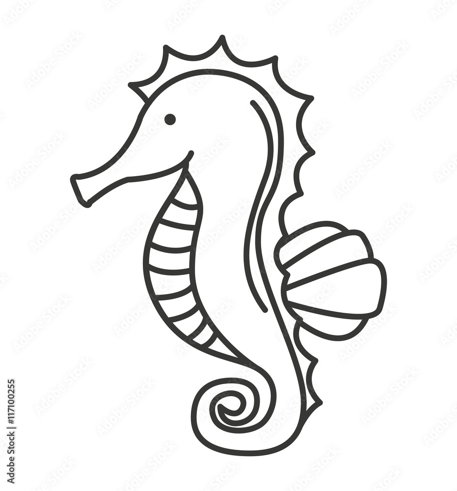 seahorse sea cute icon seahorse sea cute icon