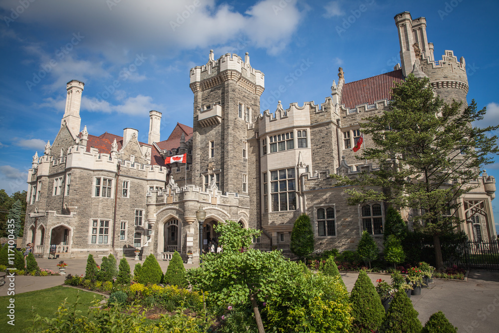 castle of Casa Loma in Toronto in the summer