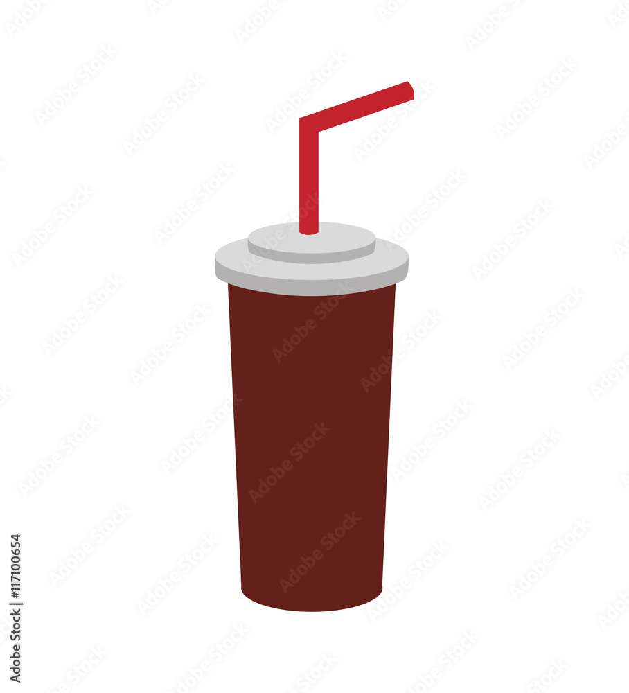 Drink concept represented by soda icon. Isolated and flat illustration Drink concept represented by soda icon. Isolated and flat illustration