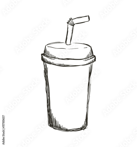 Drink concept represented by soda icon. Isolated and flat illustration