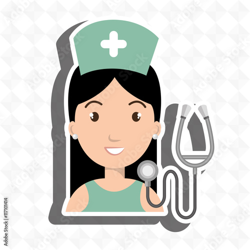 nurse medical stethoscope woman