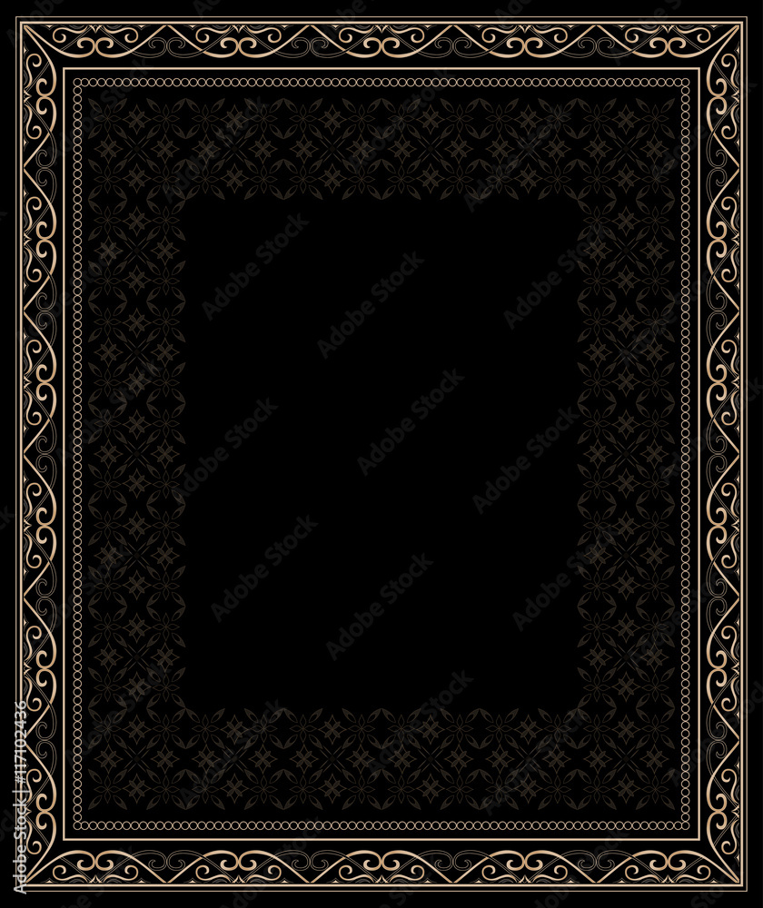 Vectorl frame in Eastern style. Vectorl frame in Eastern style.