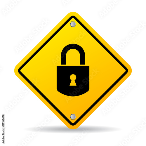 Padlock vector sign
