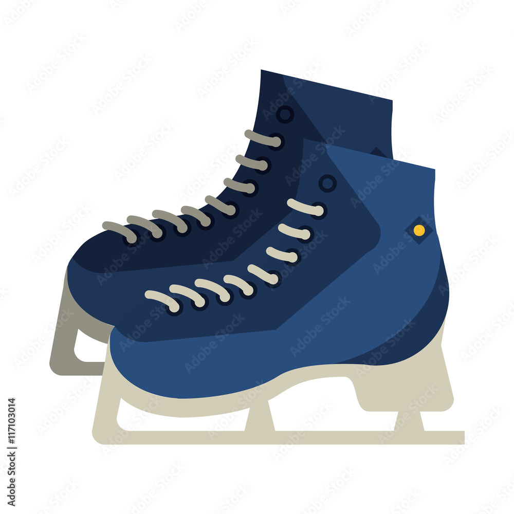 flat design ice skates icon vector illustration flat design ice skates icon vector illustration