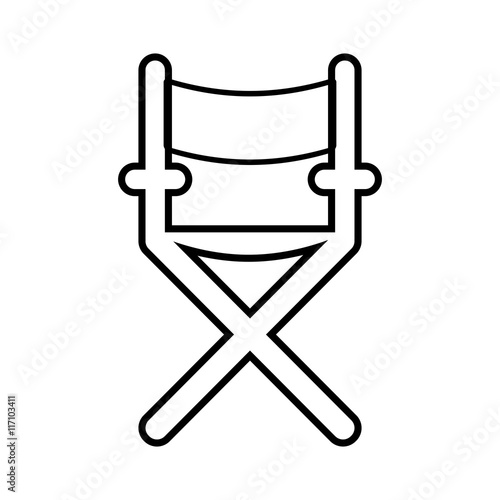 Cinema and Movie concept represented by Directors chair icon. Isolated and flat illustration
