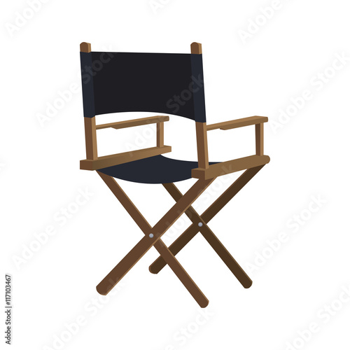 Cinema and Movie concept represented by Directors chair icon. Isolated and flat illustration