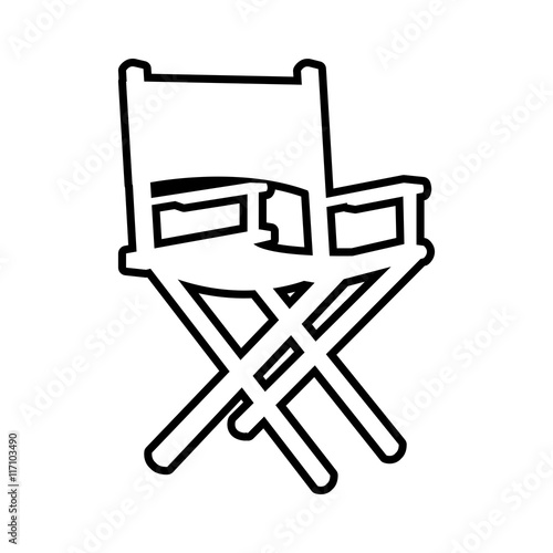 Cinema and Movie concept represented by Directors chair icon. Isolated and flat illustration