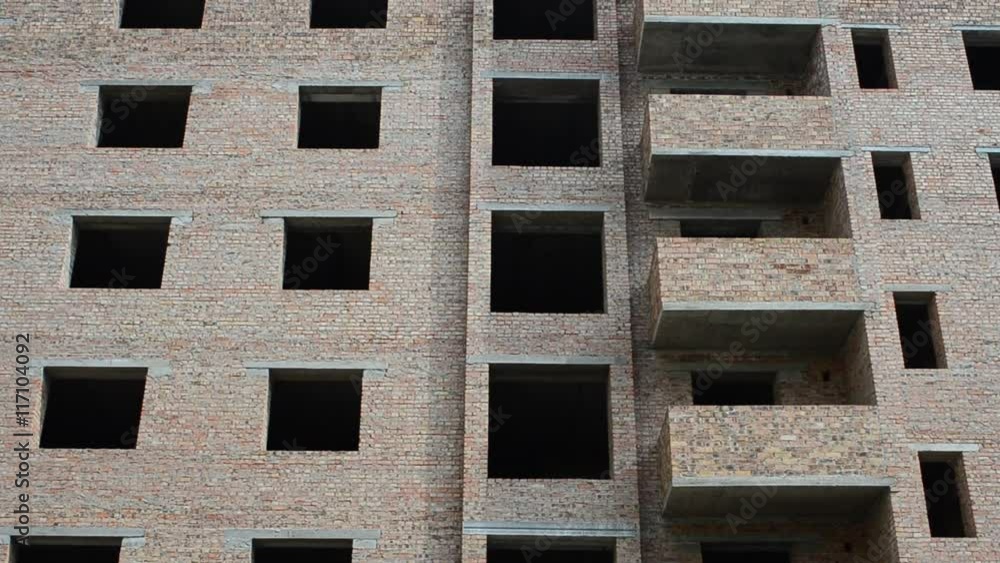 Apartment building. Shooting of a house, construction moment. Apartment building. Shooting of a house, construction moment.
