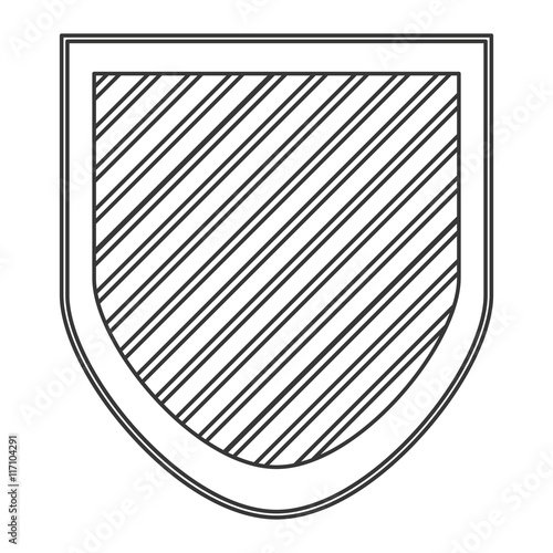 flat design shield emblem icon vector illustration