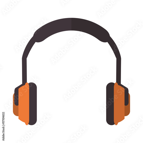 flat design noise isolating headphones icon vector illustration