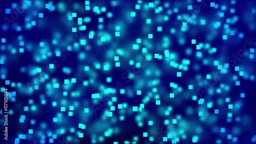 Wallpaper Mural Blured Square Particles On Black Background.  Seamless loop. Torontodigital.ca