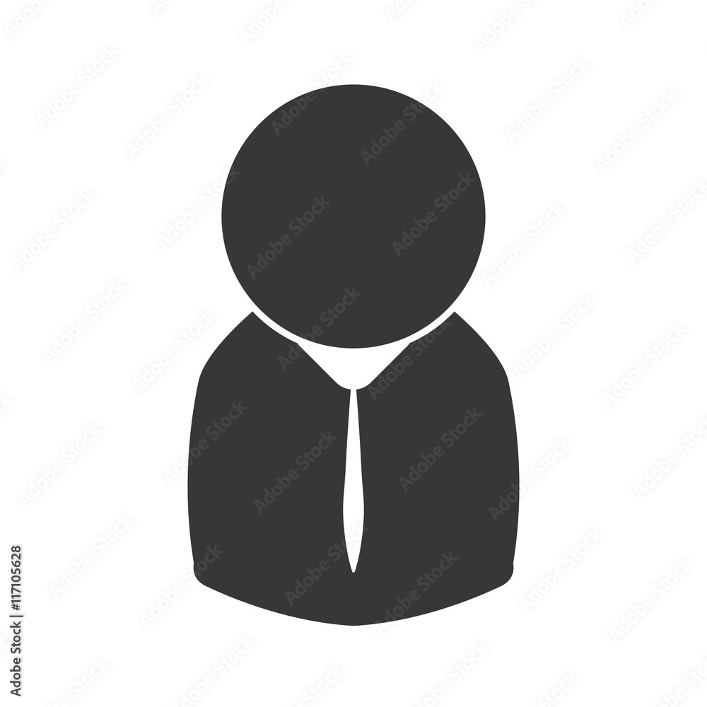 Male person concept represented by businessman icon. Isolated and flat illustration Male person concept represented by businessman icon. Isolated and flat illustration