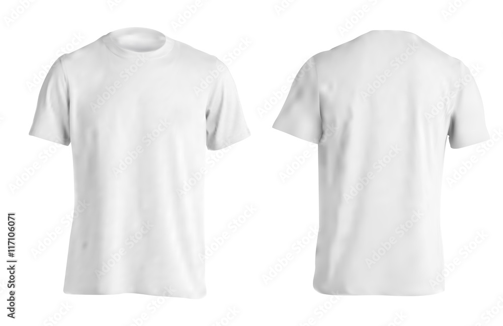 Vector illustration of white men T-shirt isolated on a light background Vector illustration of white men T-shirt isolated on a light background