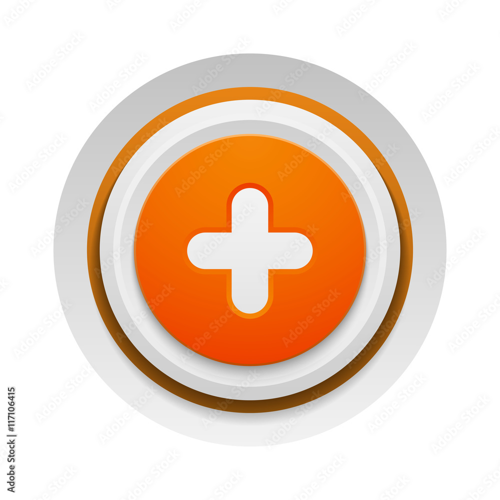 Add button vector isolated Add button vector isolated