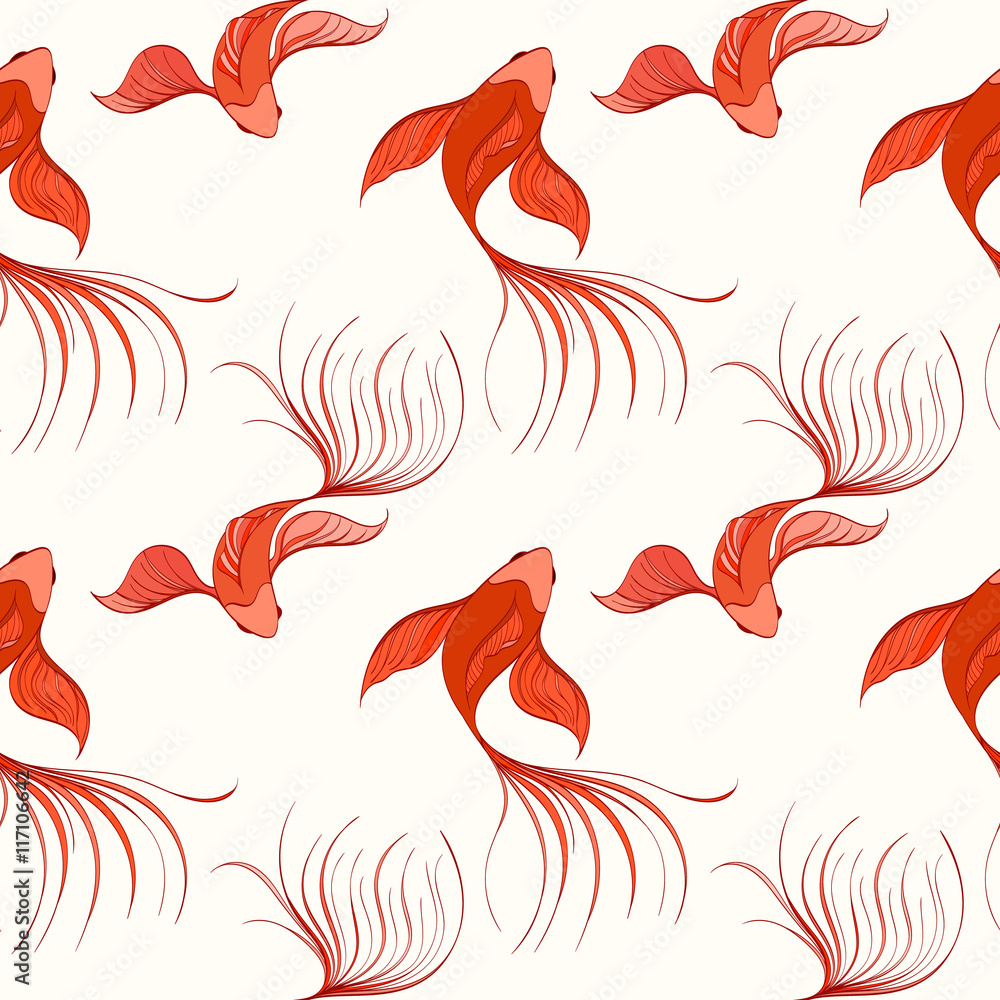 Fototapeta premium fish seamless pattern