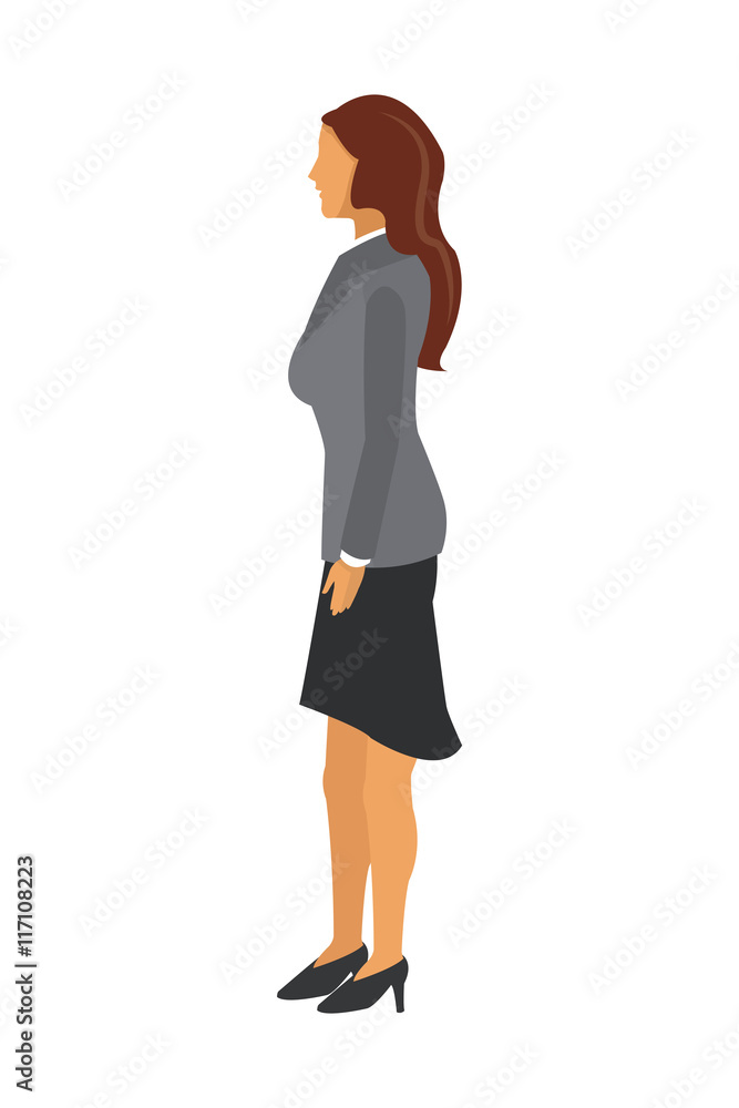 flat design business woman icon vector illustration flat design business woman icon vector illustration