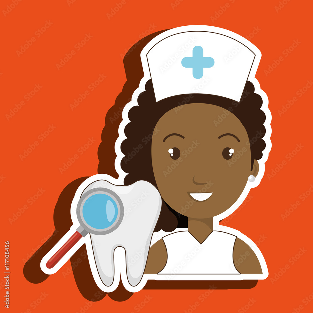 nurse tooth search medical vector illustration eps 10 nurse tooth search medical vector illustration eps 10